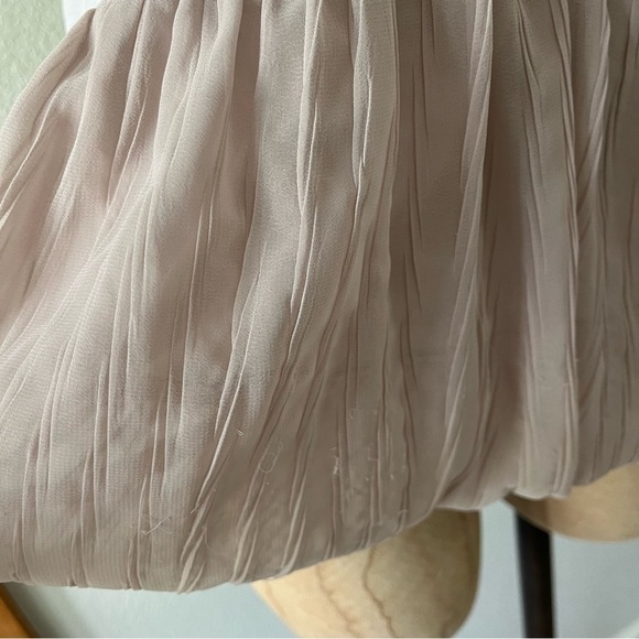 ZARA sz S White Short Sleeve Tee Light Pink Peplum Ruffle Bottom Frill - Picture 6 of 9